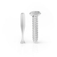 Thumbnail for 2 Pieces Quartz Clear/Transparent Terp Dab Screw & Bat Pack Set Straight View