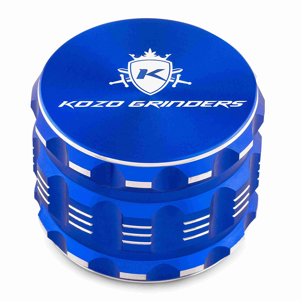 2.5 Inch Blue Kozo Sharp Teeth Herb Grinder At Honeybee Herb Buzz Shop