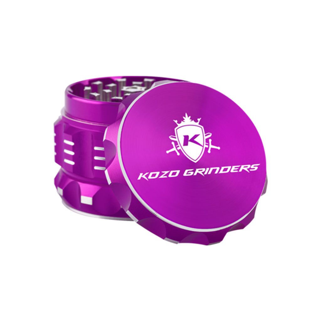2 Inch Purple Kozo Grinder Open View At Honeybee Herb Buzz Shop