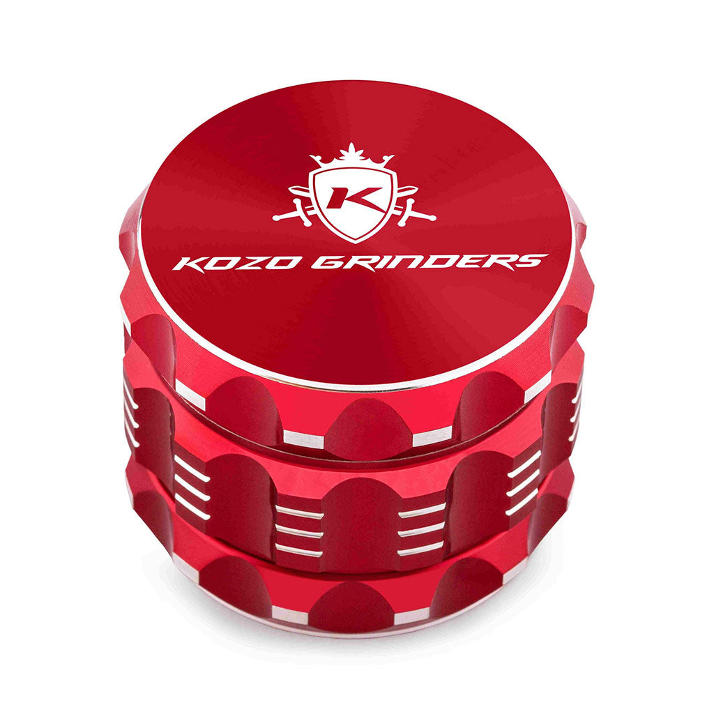 2 Inch Red Portable Kozo Herb Grinder At Honeybee Herb Buzz Shop