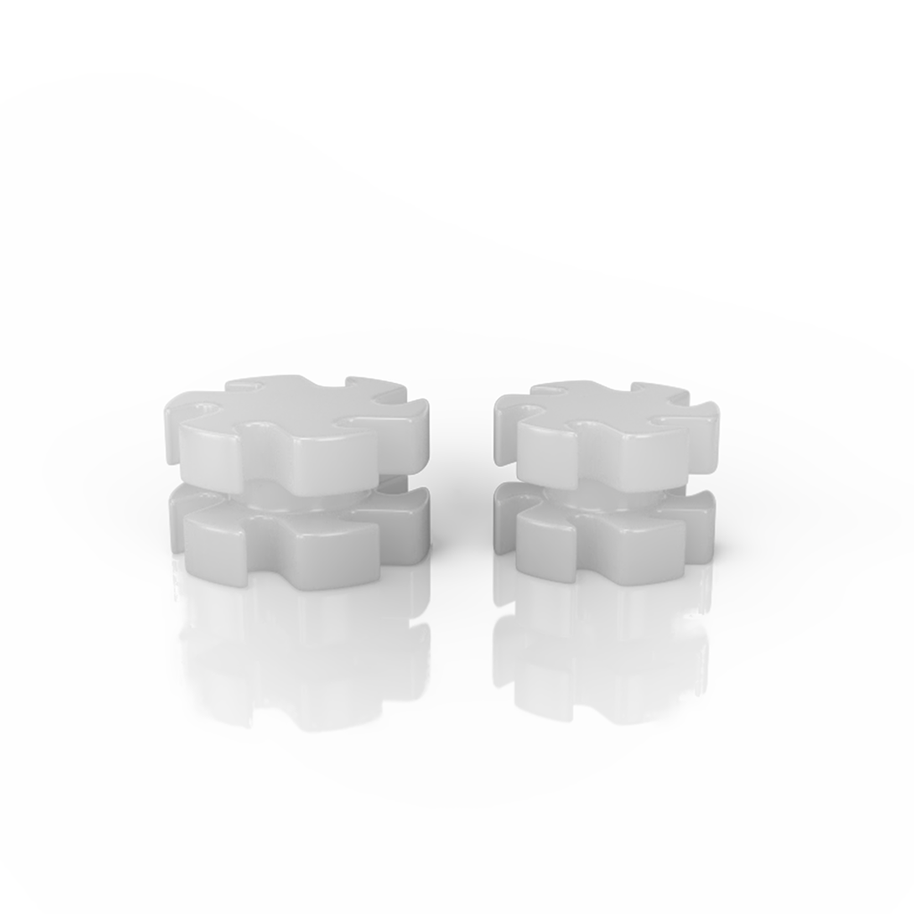Get 2 Pack Of 15MM And 18MM Quartz Opaque Dab Gear Clear View 