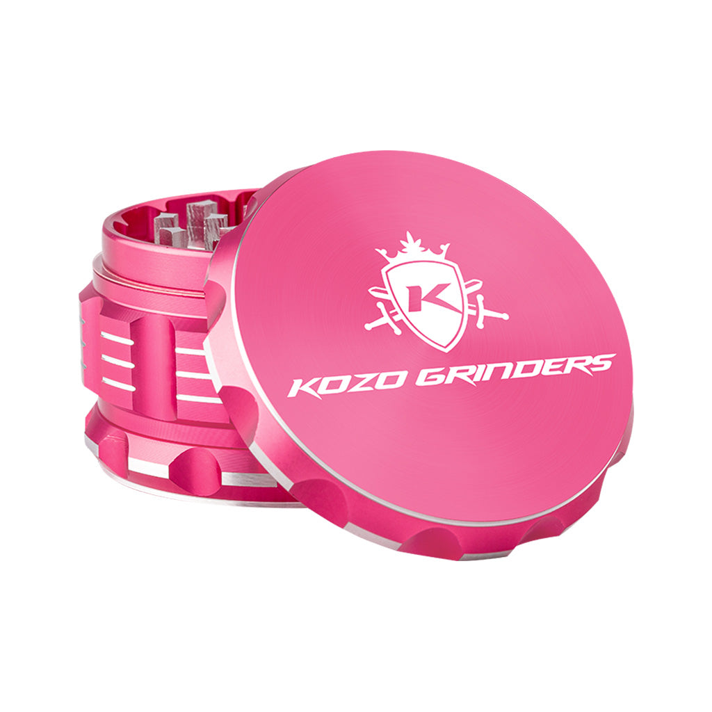 3 Inch Pink Kozo Portable Herb Grinder  Open View At Honeybee Herb Buzz Shop