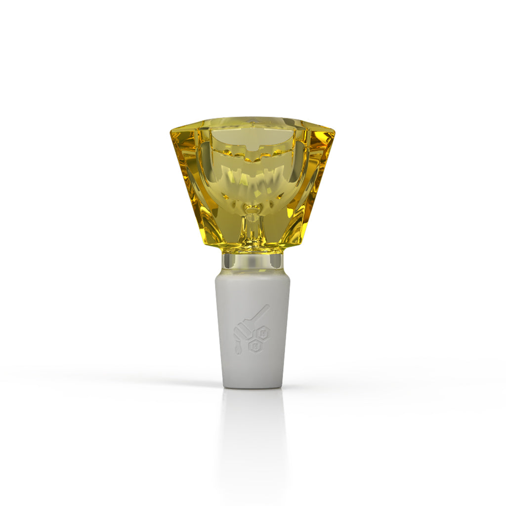 Bong Glass Flower Bowl FB 4 Yellow Colour with 14mm Male Joint Clear Image
