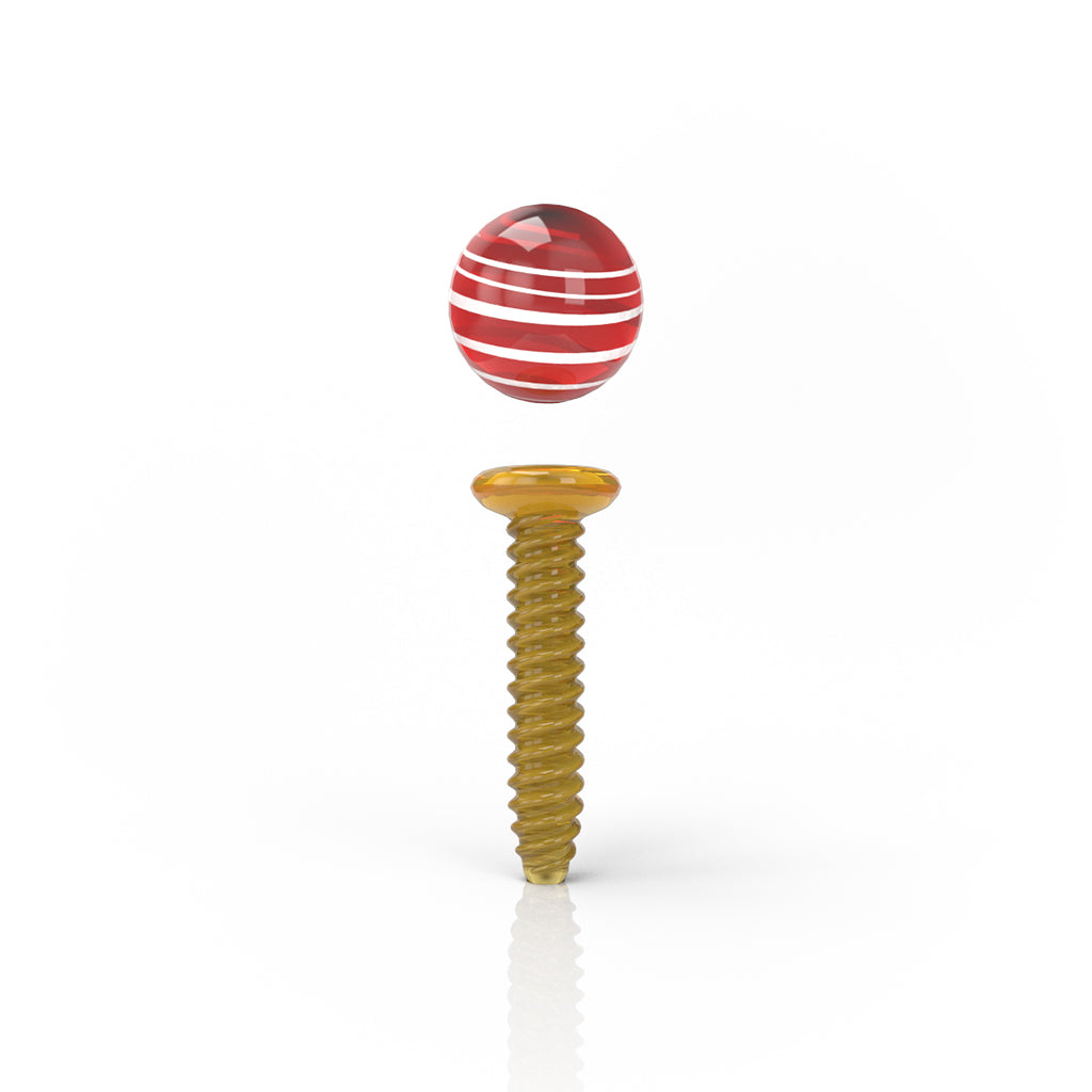 Dab Screw Sets Dab Inserts Amber Colour Clear Straight View