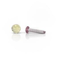 Thumbnail for Dab Screw Sets Dab Inserts Pink Colour Clear View