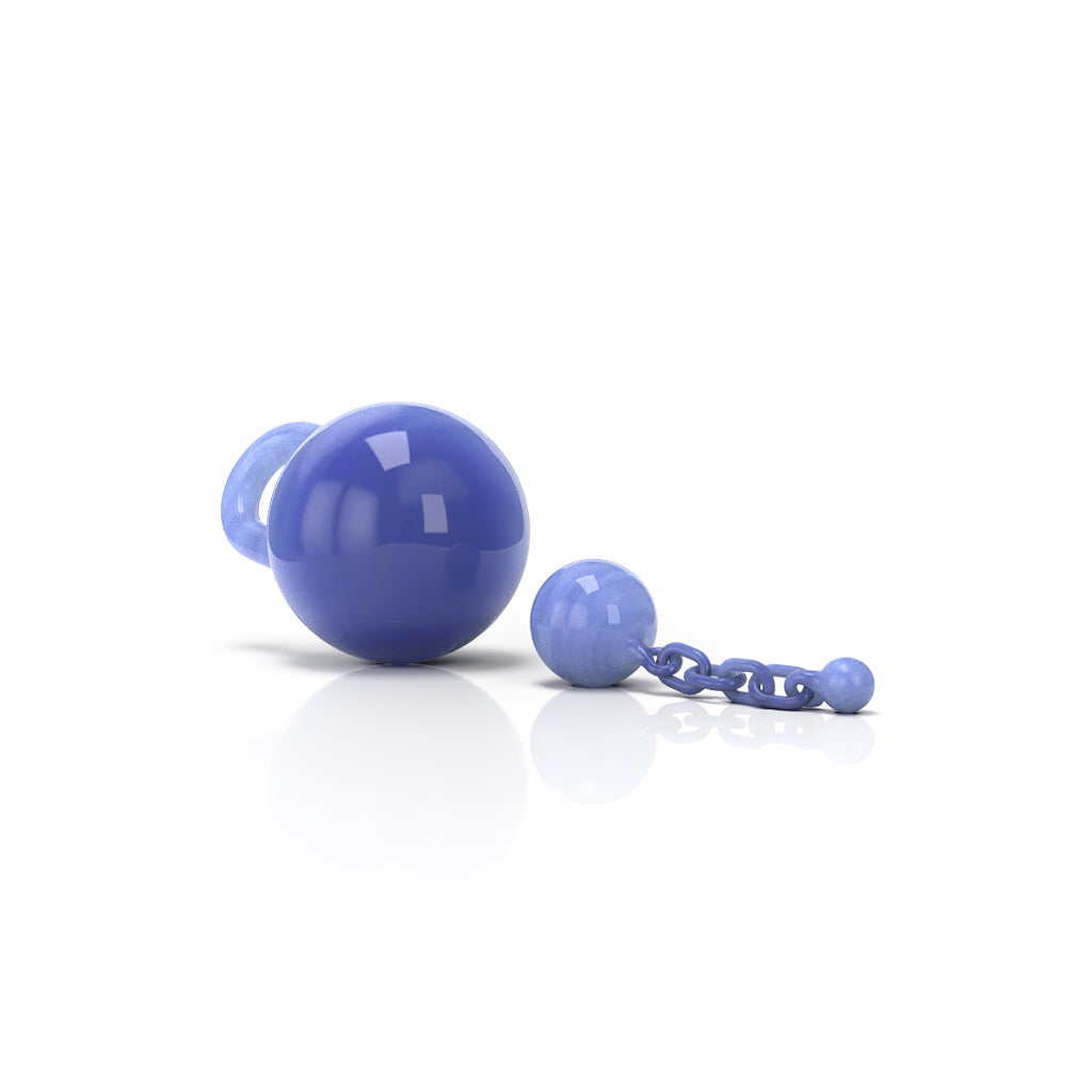 Glass Terp Chain Two Piece Set Blue Colour Horizontal Clear View