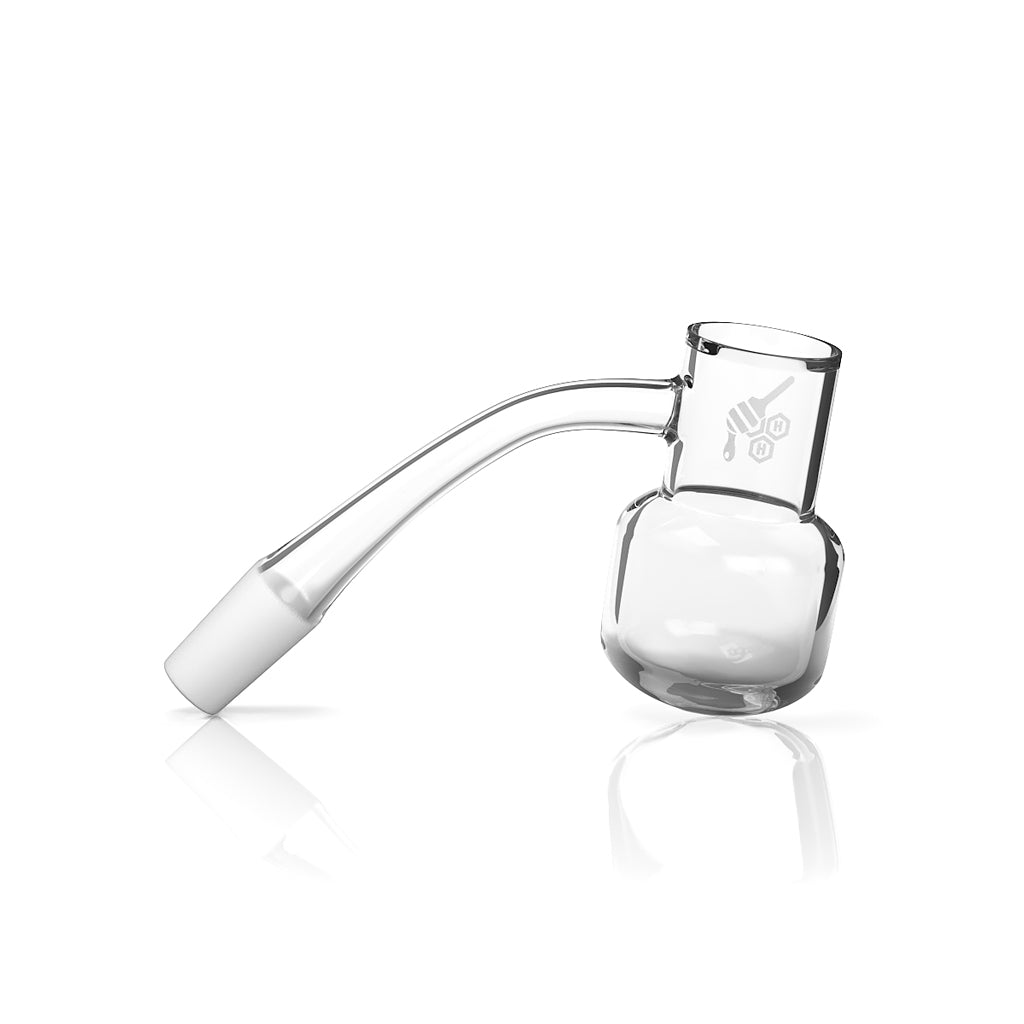 Honey Kettle Quartz Banger 45 Degree Yellow Line with 10mm 14mm 18mm Male & Female Joints for Dab Rigs Bongs | Honeybee Herb