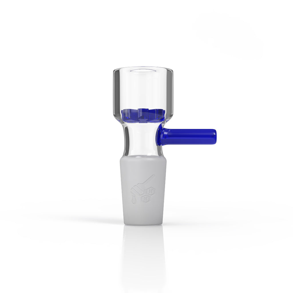 thumbnail interactive-video image 1 of 2-Piece 14mm Male Glass Bowl Slides With Snowflake Screens - For Bongs & Water Pipes 1 of 13