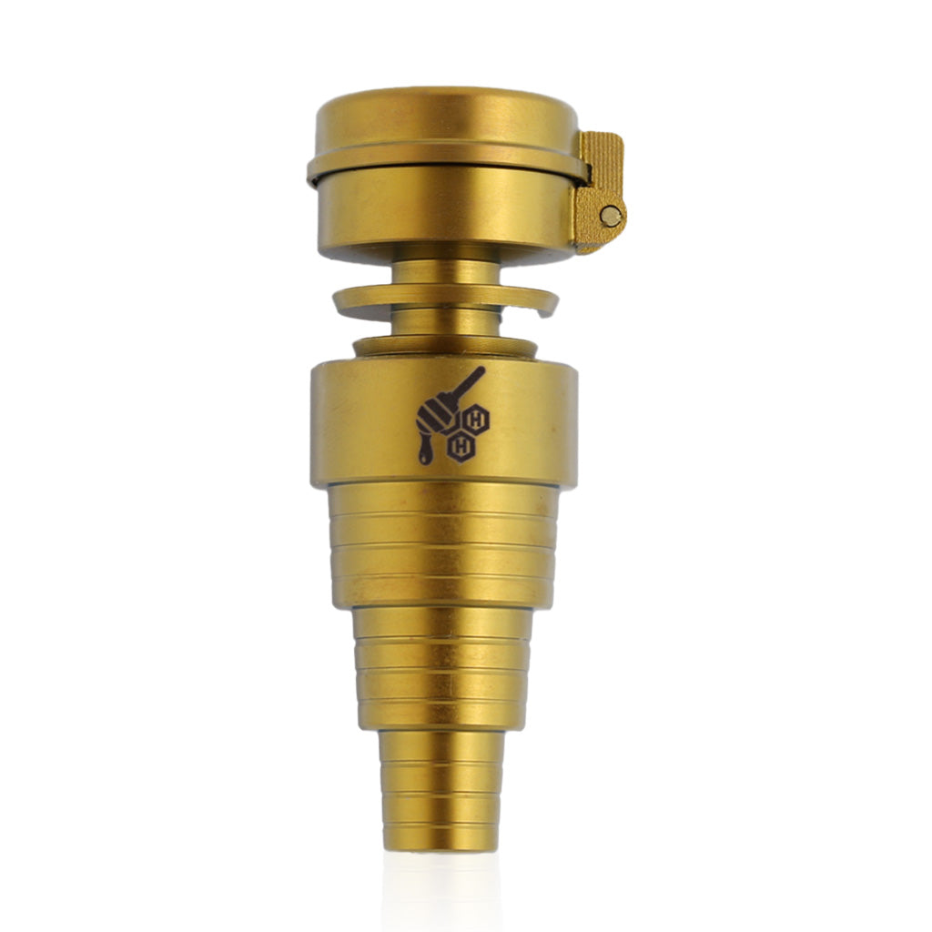 Universal Titanium Gold 6 In 1 Carb Cap Banger Nail Compatible with 10mm, 14mm, 18mm Male Joints