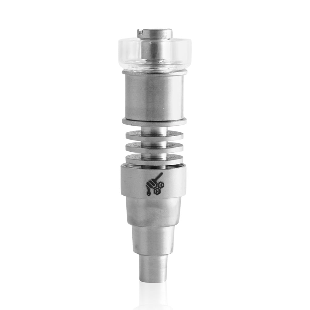Universal Titanium Silver 6 In 1 Hybrid 20mm Dab Enail Compatible with 10mm, 14mm, 18mm Male Joints