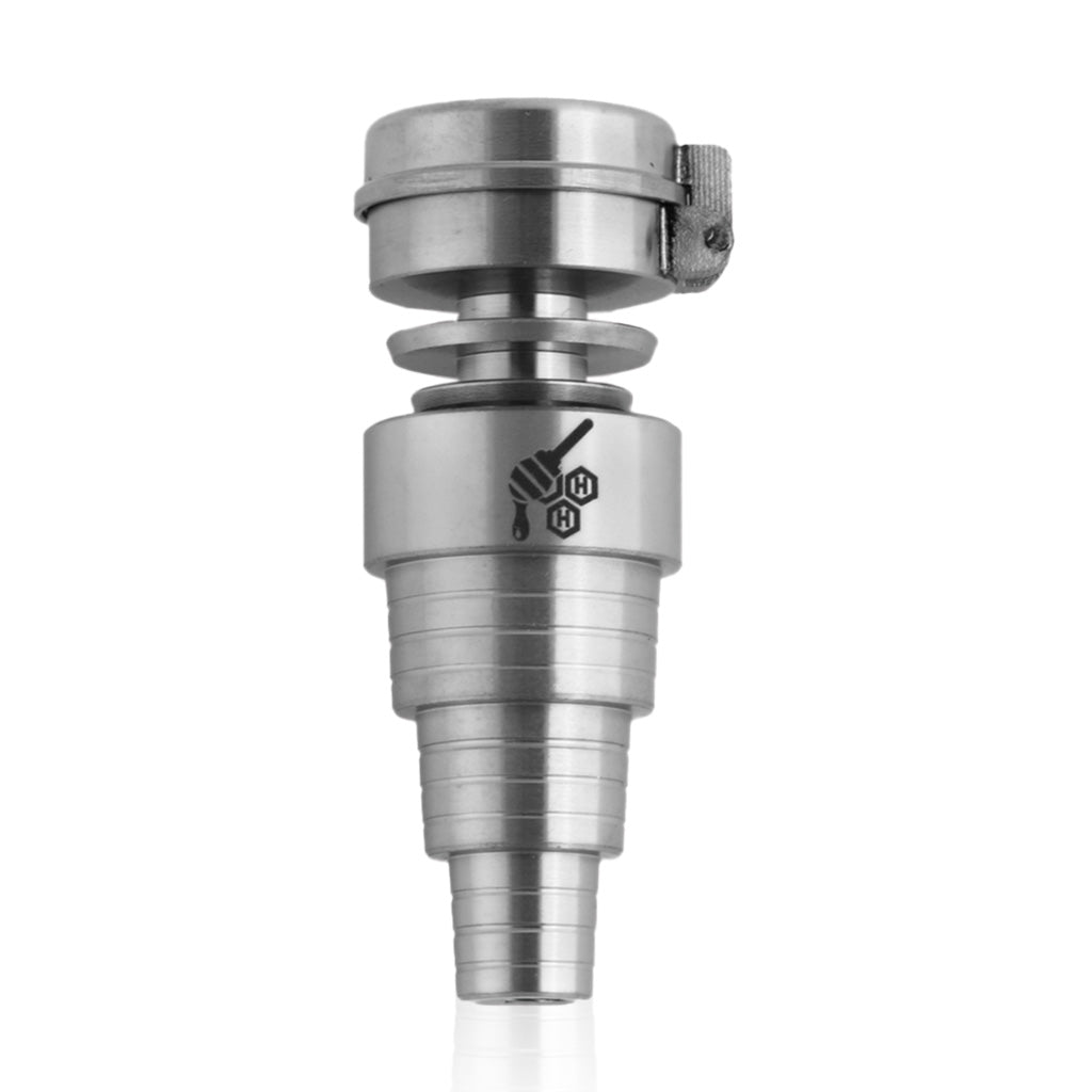 Universal Titanium Silver 6 In 1 Carb Cap Banger Nail Compatible with 10mm, 14mm, 18mm Male Joints
