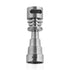 Titanium Silver 6-in-1 Moon Rock Dab Nail Compatible With 10mm, 14mm, And 18mm Female Joints.