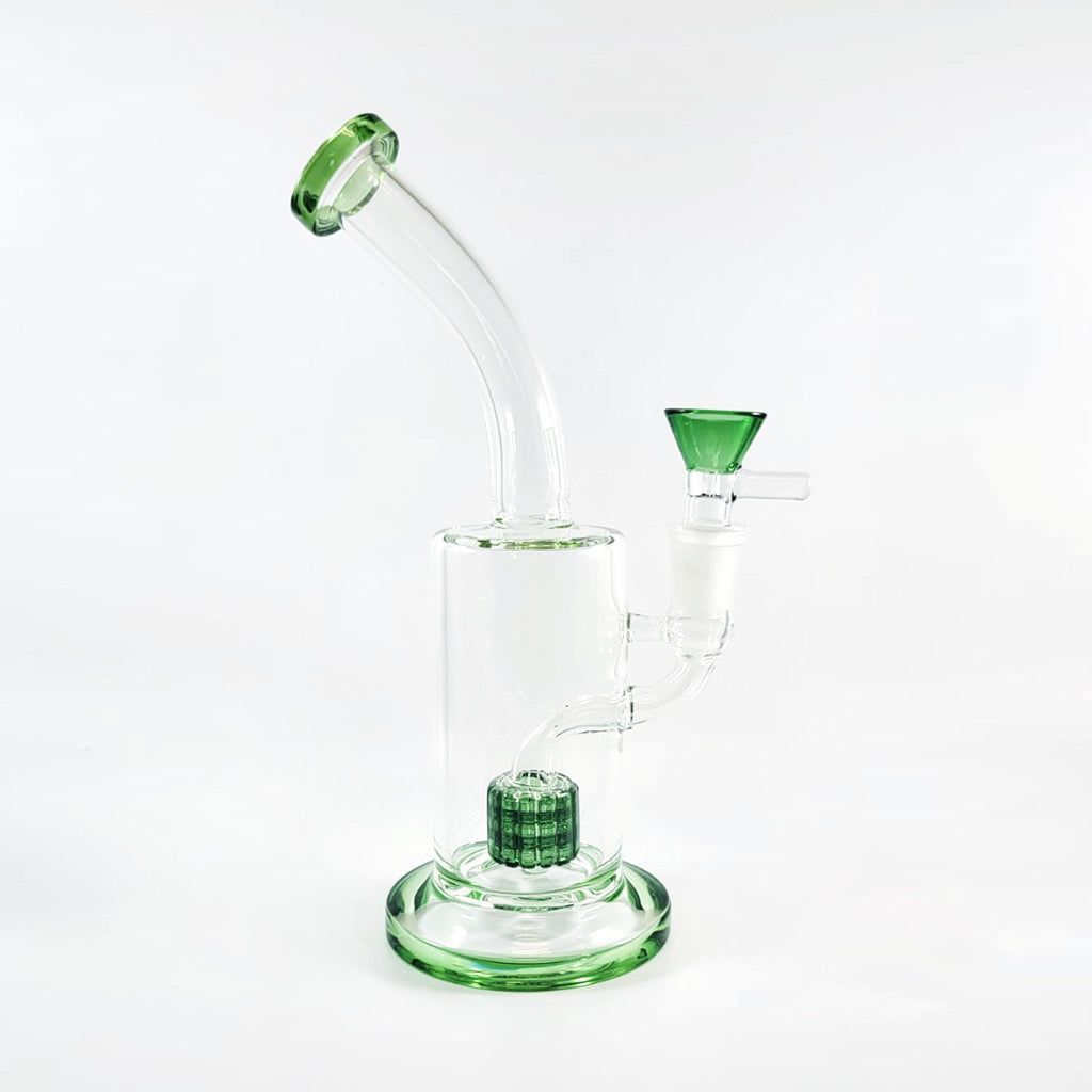 Bent Neck Green #2 Dab Rig With Green Drum Percolator