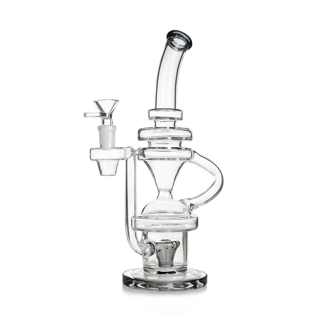 Buy black recycler rig with multi-chamber showerhead perc