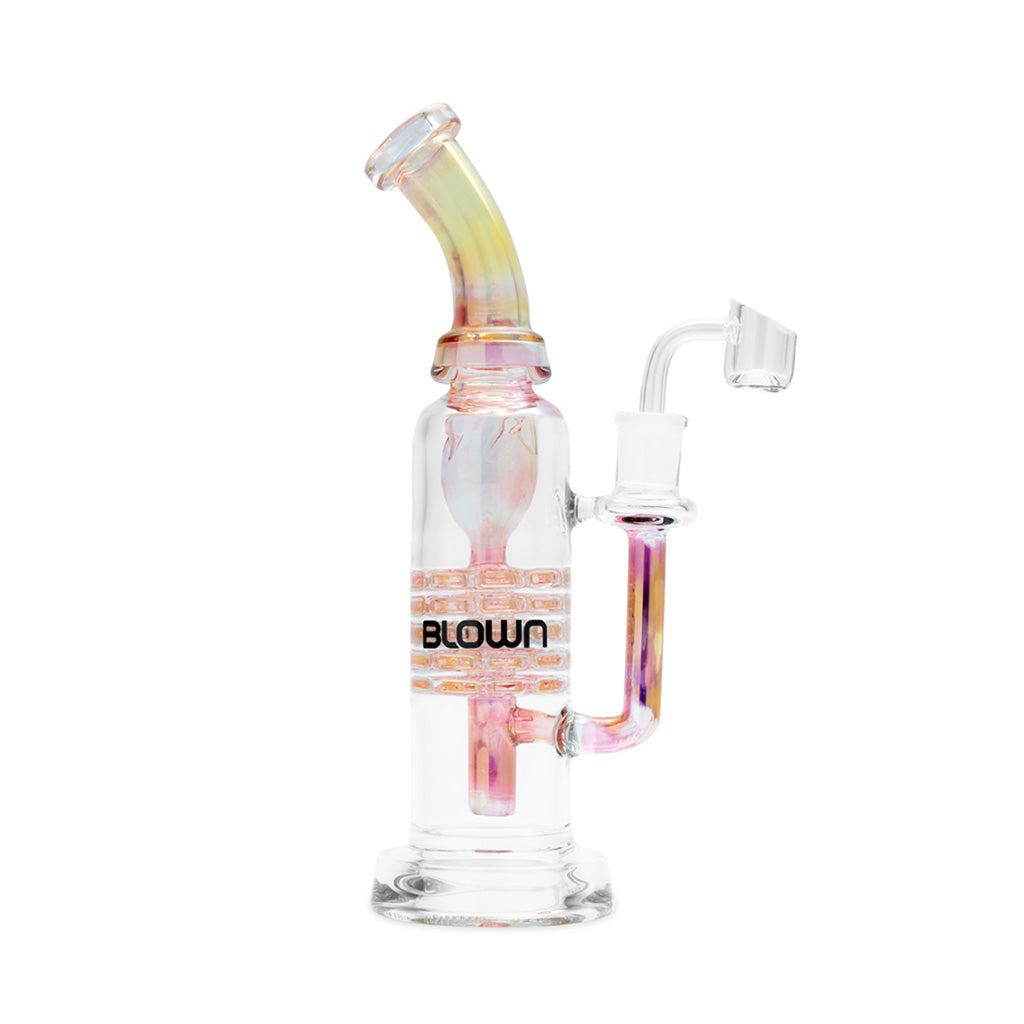 Rose BLOWN Glass Goods BETA Rig w/ Plate Percs—shop premium glass rigs at Honeybee Herb