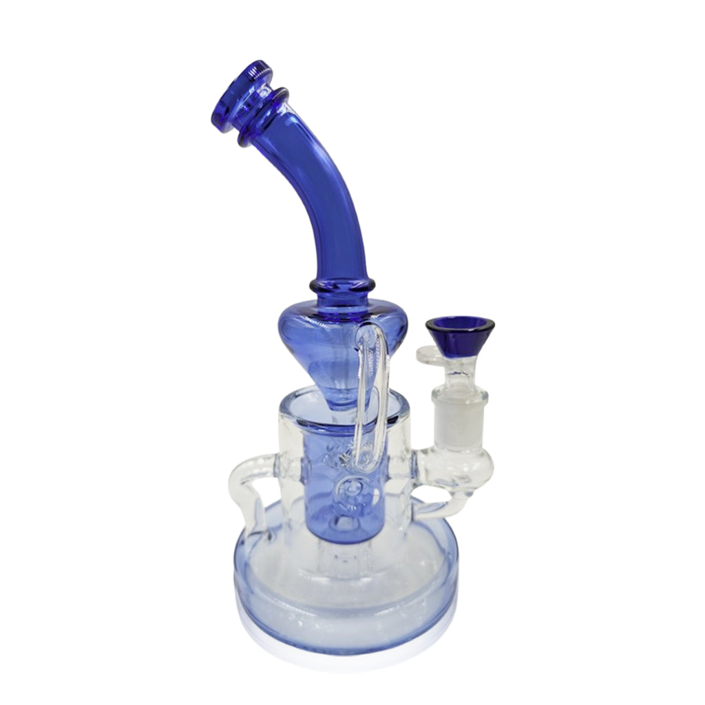 Honeybee Herb Blue Slit Tube Diffusion Showerhead Perc Dab Rig
