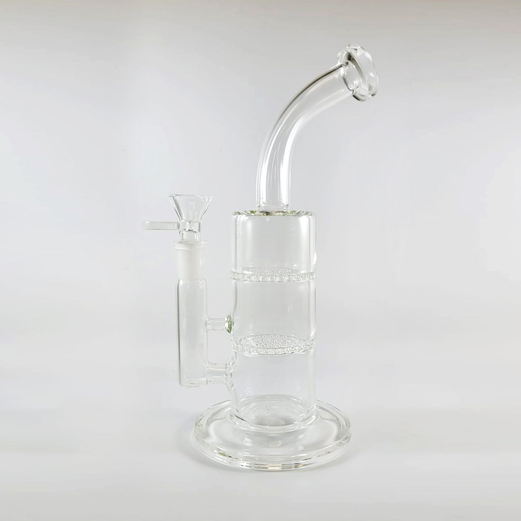 Buy Clear Dual Honeycomb Disk Perc Rig – Smooth Hits Guaranteed