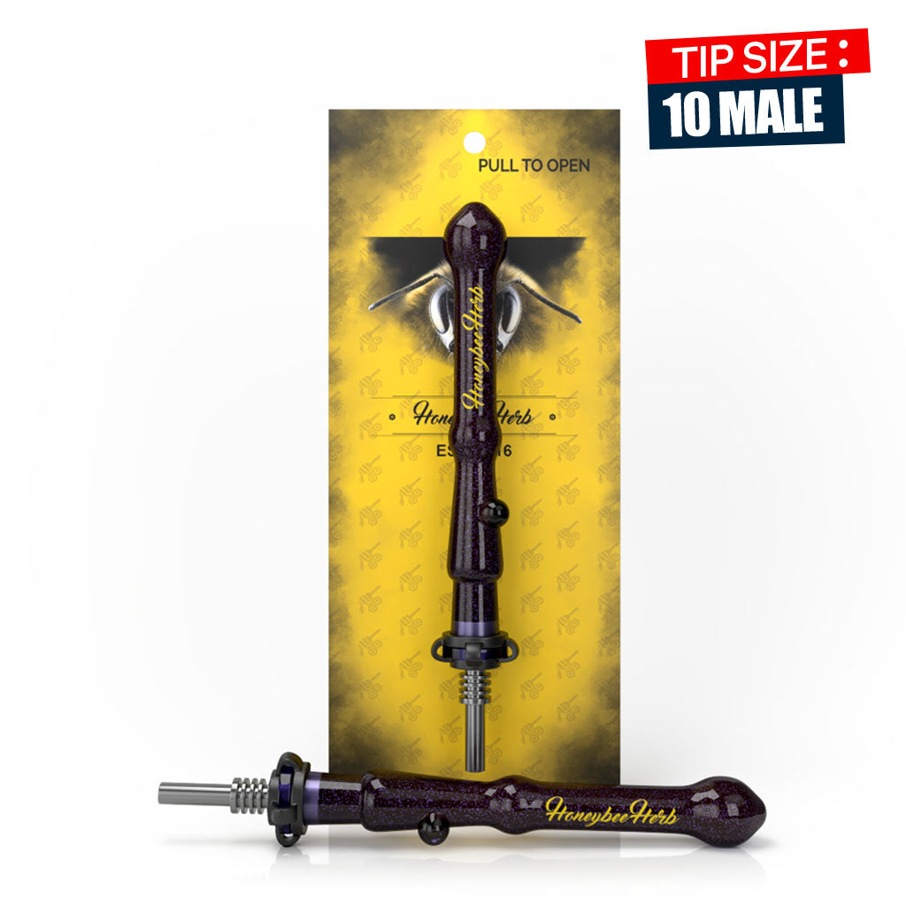 Steel Tip Dichro Blue Galaxy Glass Nectar Collector Yellow Packaging View