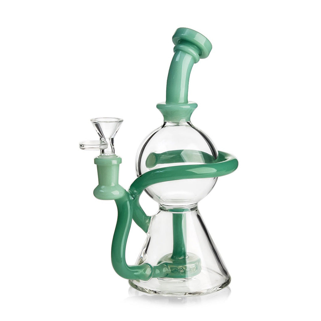 Buy green dome recycler dab rig with wish disc perc filtration