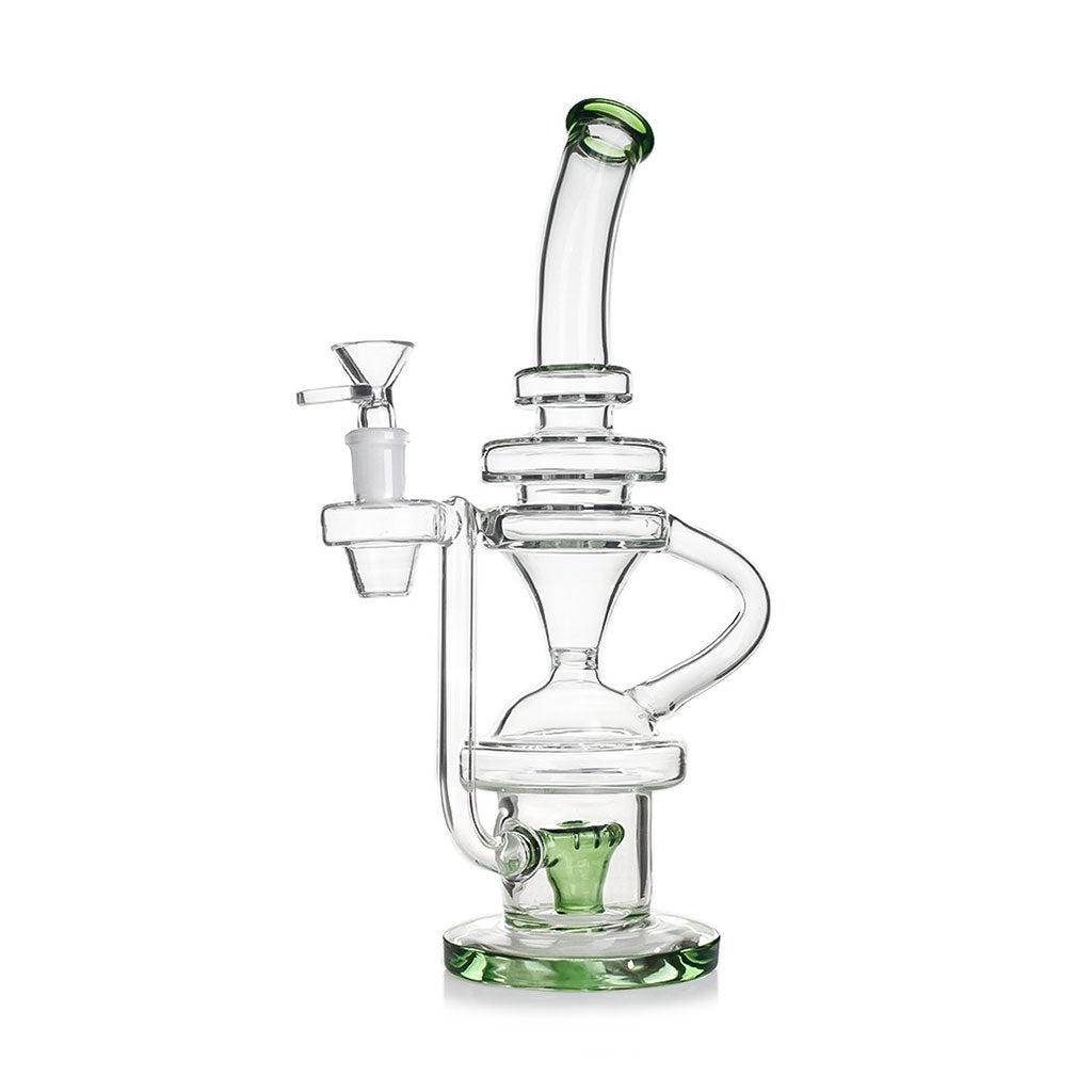 Buy green recycler rig with multi-chamber showerhead perc