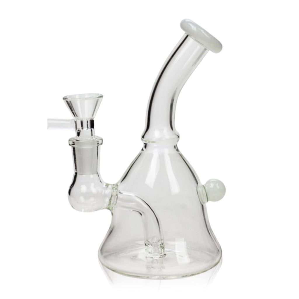 Honeybee Herb Fixed Bent Diffuser Downstem White Mini Handy Glass Dab Rig