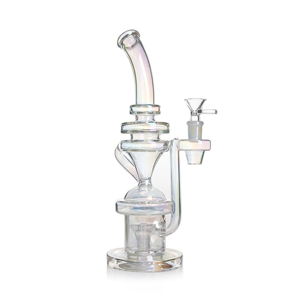 Shop rainbow recycler rig with holographic glass and perc