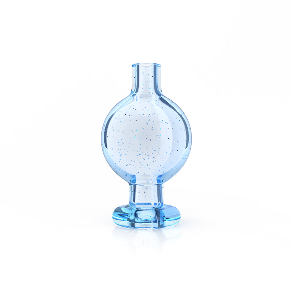 Honeybee Herb Blue Crushed Opal Glass UV Classic Bubble Carb Cap Product Clear View