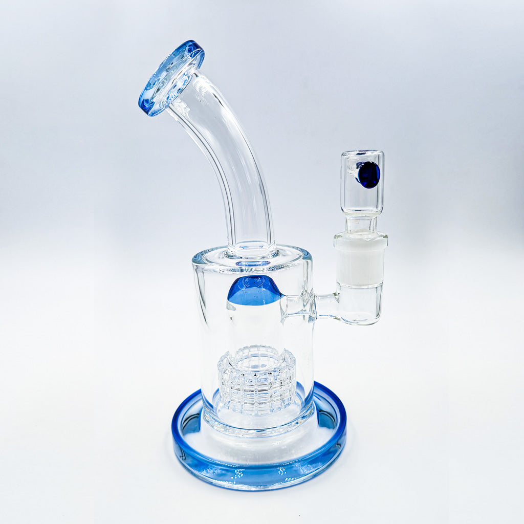 Honeybee Herb Drum Chamber Matrix Perc Blue Dab Rig