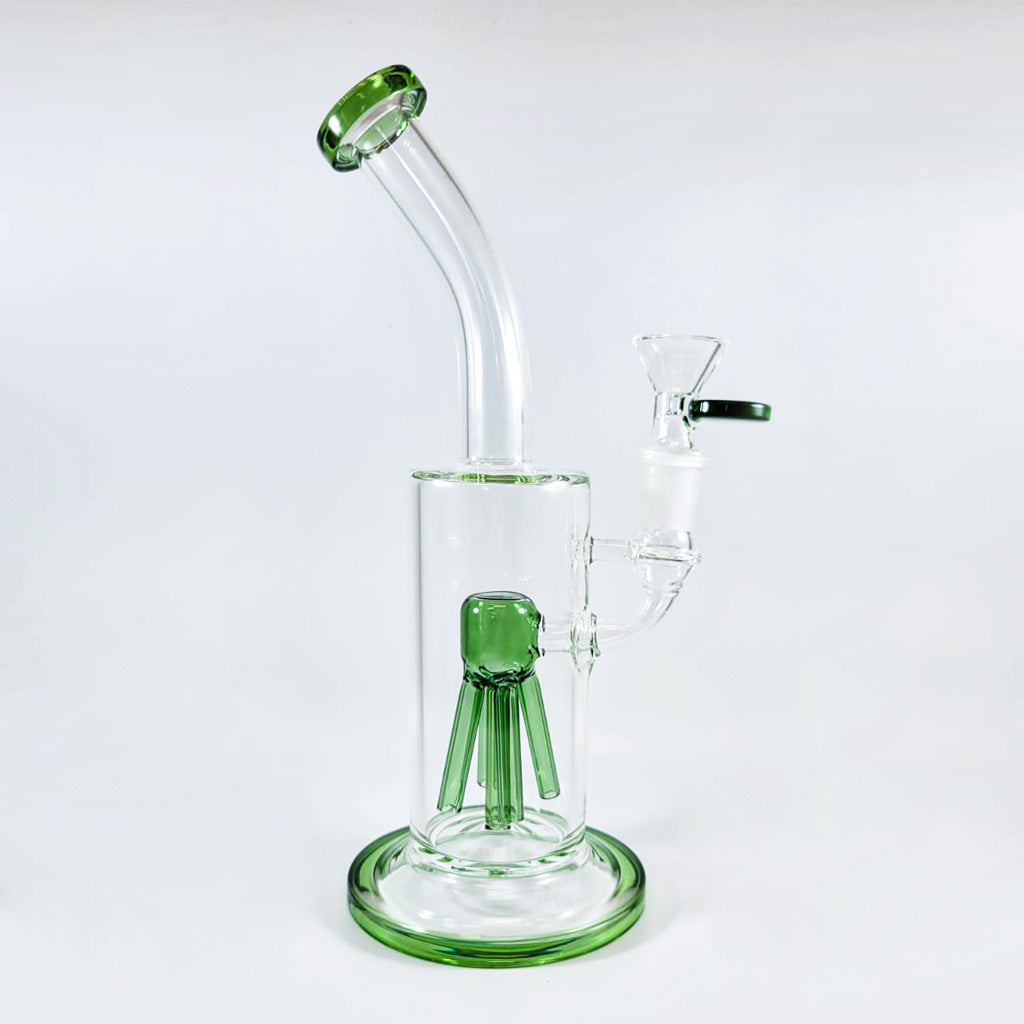 Honeybee Herb Green Glass Triple-Legged Perc Dab Rig
