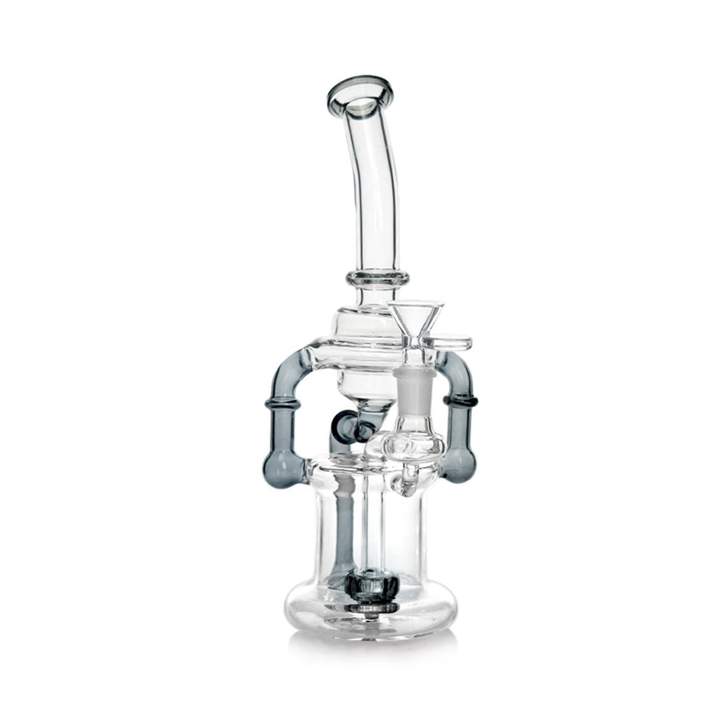 Buy Liquid Glitter Sherlock Hand Pipe in Black – Full Front View