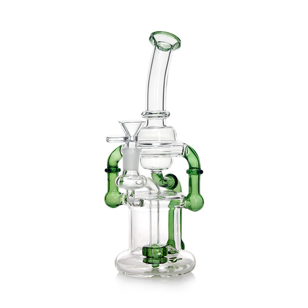 Buy Green Liquid Glitter Sherlock Hand Pipe – Premium Glass Pipe for Sale