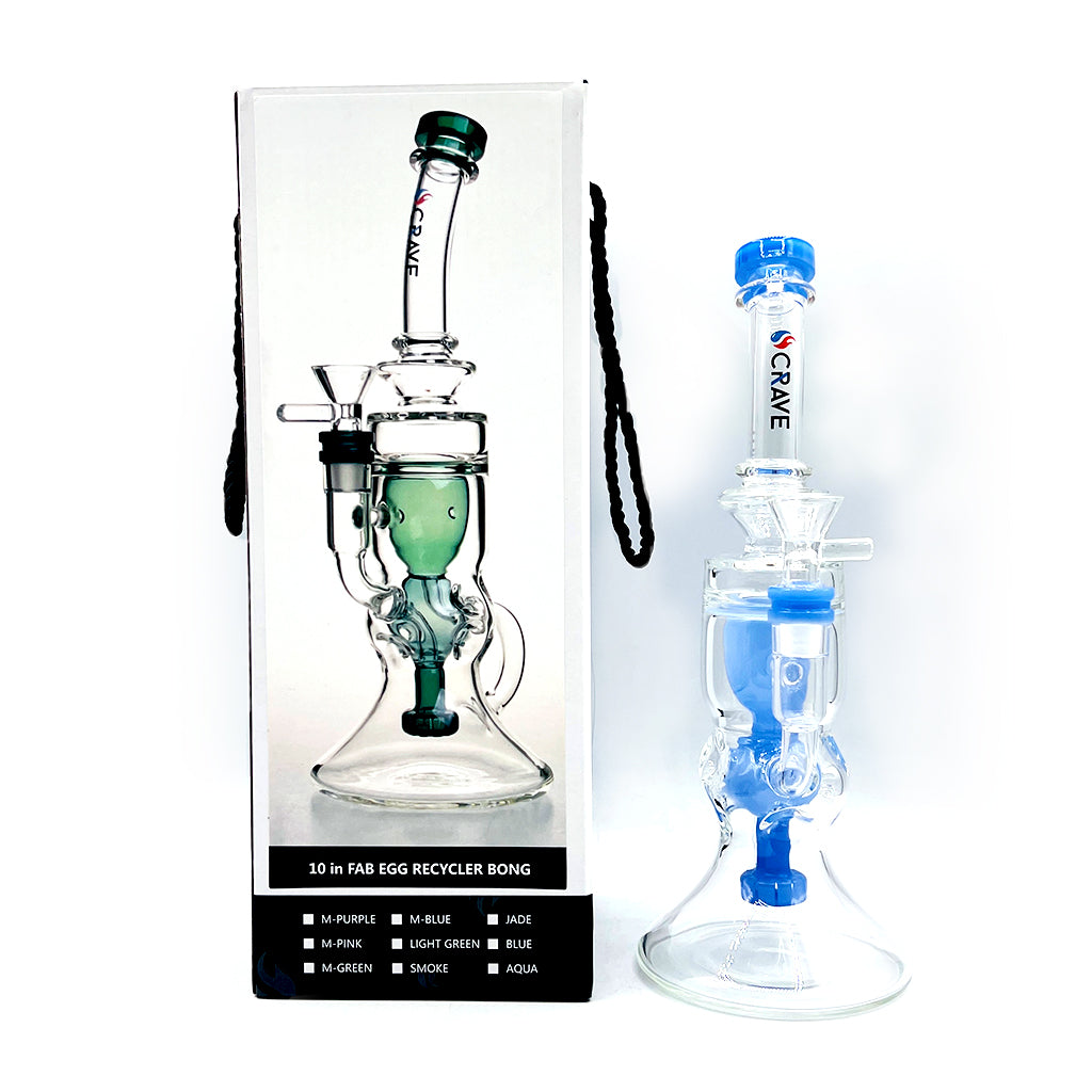 10 Inch Fab Egg Recycler Rig in Milk Blue – Buy Now at Honeybee Herb