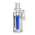Phoenix Star Male Frosted Recycler Blue Vertical Inline Percolator Ash Catcher Product View In Honeybee Herb