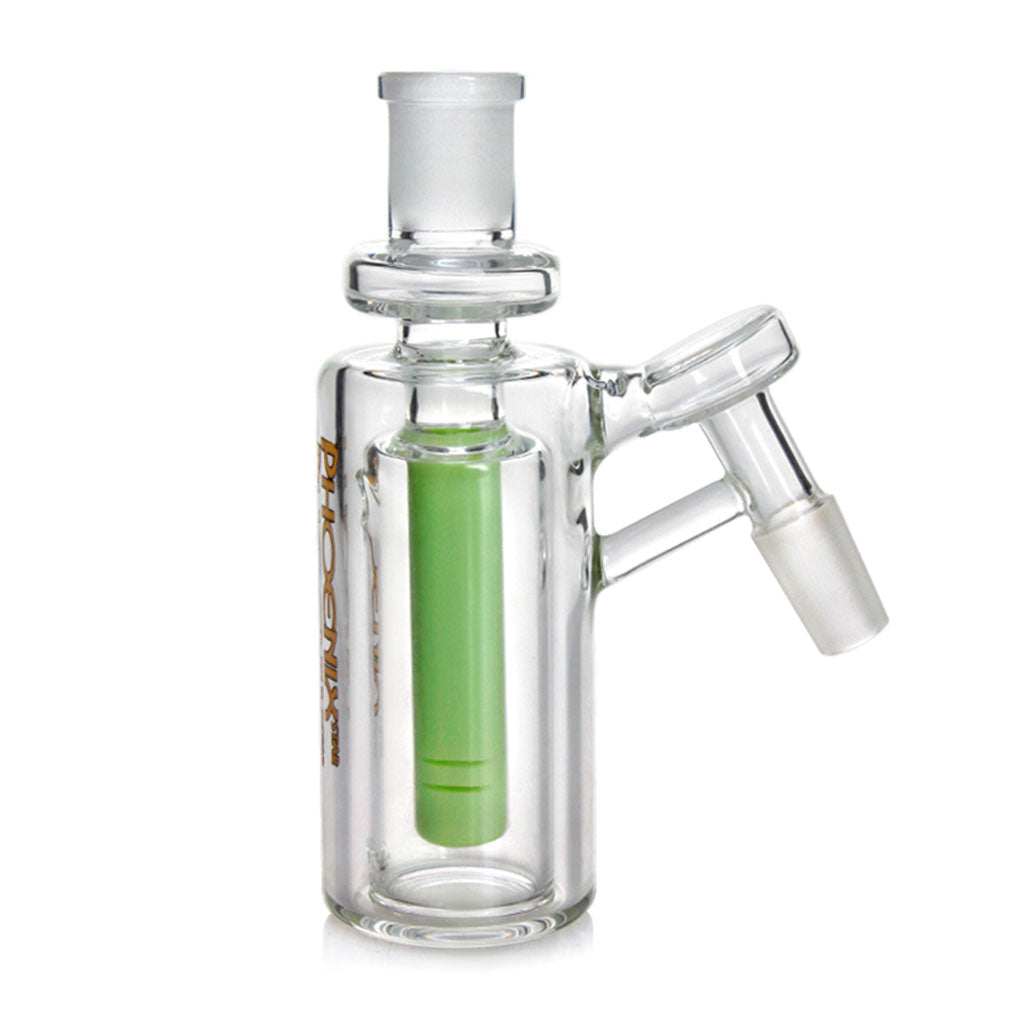 Phoenix Star Male Frosted Joint Recycler Green Vertical Inline Percolator Ash Catcher Product View In Honeybee Herb