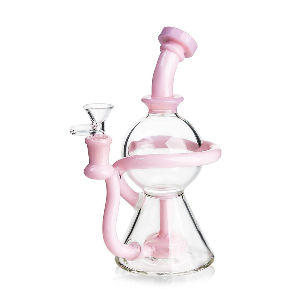 Buy pink dome recycler dab rig with wish disc perc online