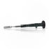 Delighted Dab Tool With Steel Rounded Blade Tip & Black Glass Handle On Round Base Horizontal View