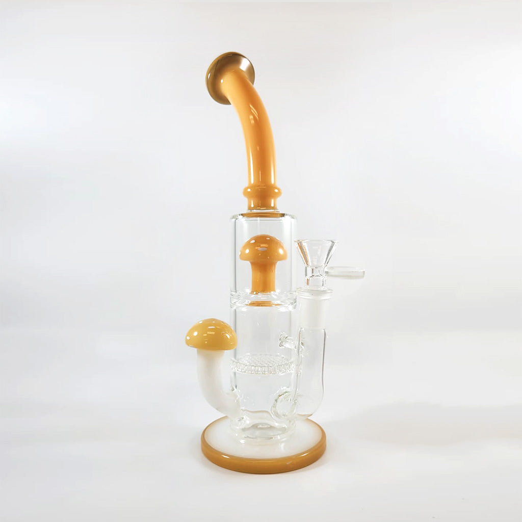Topaz Mushroom Honeycomb Disc Perc Dab Rig At Honeybee Herb Buzz Shop