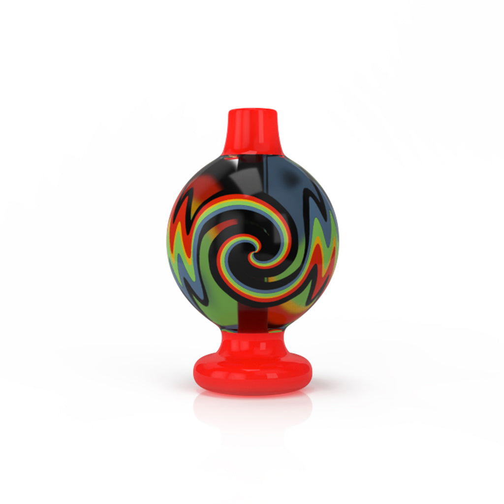 Whirlwind Print Inferno Red Bubble Carb Cap Clear View