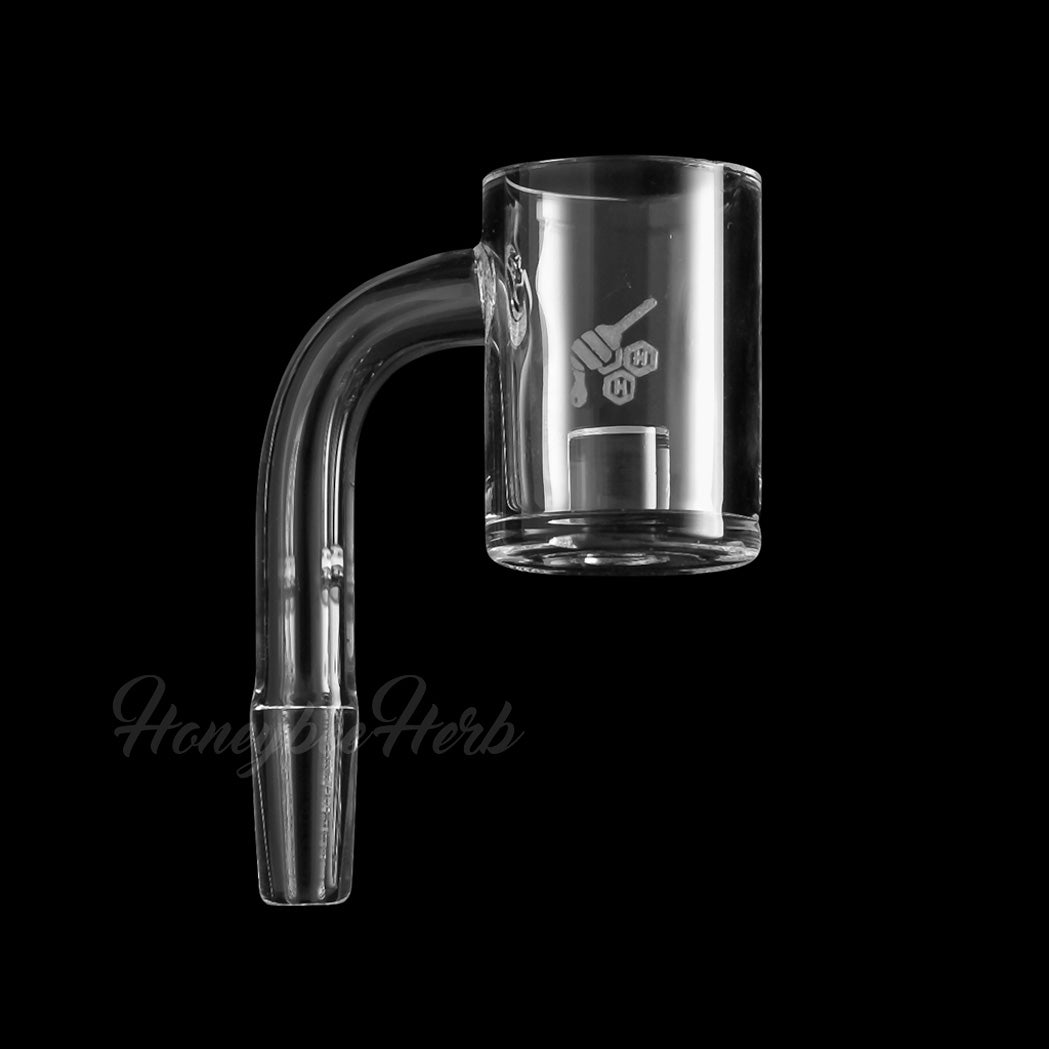 Core Reactor Quartz Banger 90° Yellow Line with 10mm 14mm 18mm Male & Female Joints for Dab Rigs Bongs | Honeybee Herb