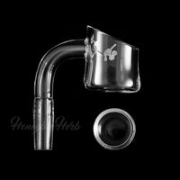Thumbnail for Honey Cup Quartz Banger 90° Degree Yellow Line with 10mm 14mm 18mm Male & Female Joints for waterpipes | Honeybee Herb
