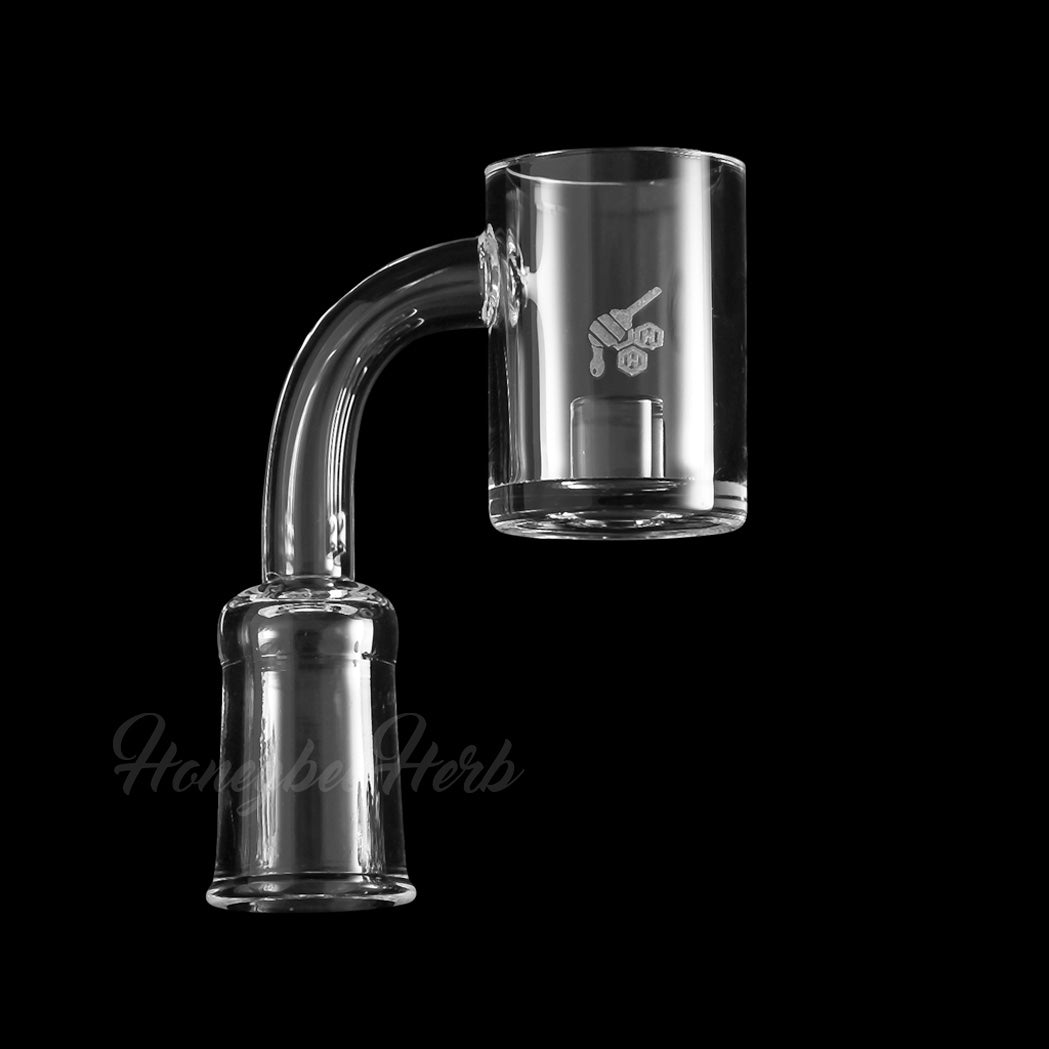 Core Reactor Quartz Banger 90° Yellow Line with 10mm 14mm 18mm Male & Female Joints for Dab Rigs Bongs | Honeybee Herb