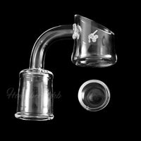 Thumbnail for Honey Cup Quartz Banger 90° Degree Yellow Line with 10mm 14mm 18mm Male & Female Joints for waterpipes | Honeybee Herb