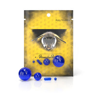 Thumbnail for 4 Pieces Blue Terp Slurper Set or Dab Marble Set For Banger Nail - Honeybee Herb