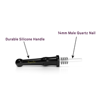 Thumbnail for Dab Straw Infographic Indicates The Durable Silicone Handle & 14mm Male Quartz Nail
