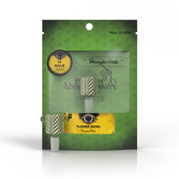 Thumbnail for 14mm Male Frosted Joint Lime-Green Color Wig Wag Glass Slide Bong Flower Bowl Packaging View