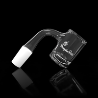 Thumbnail for Honey Hybrid Quartz Banger 90° Degree Black Line with 10mm 14mm 18mm Male & Female Joints for waterpipes | Honeybee Herb
