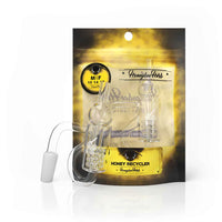 Thumbnail for Honey Recycler Quartz Banger 90 Degree YL with 10mm 14mm 18mm Male & Female Joints for Water Pipes, Bong & Dab rigs | Honeybee Herb