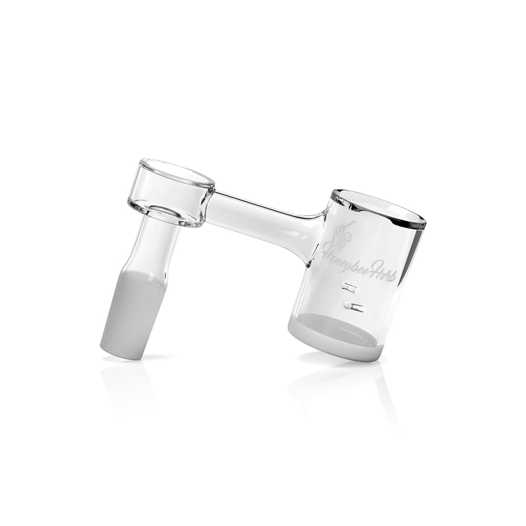 Honey & Milk Bevel Whirlwind Sidecar 90° Bl 14mm Male Joint | Honeybee Herb