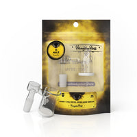 Thumbnail for Honey & Milk Bevel Whirlwind Sidercar Quartz Banger 90 Degree YL with 14mm 18mm Male Joints For Water Pipes, Bong & Dab Rigs | Honeybee Herb