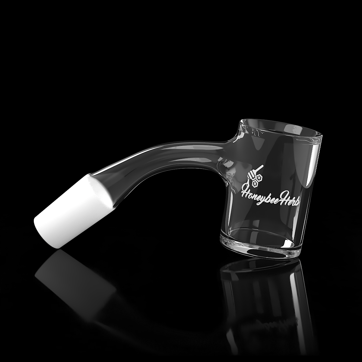 Original Bevel Quartz Banger 45° Degree Black Line with 10mm 14mm 18mm Male & Female Joints for waterpipes | Honeybee Herb